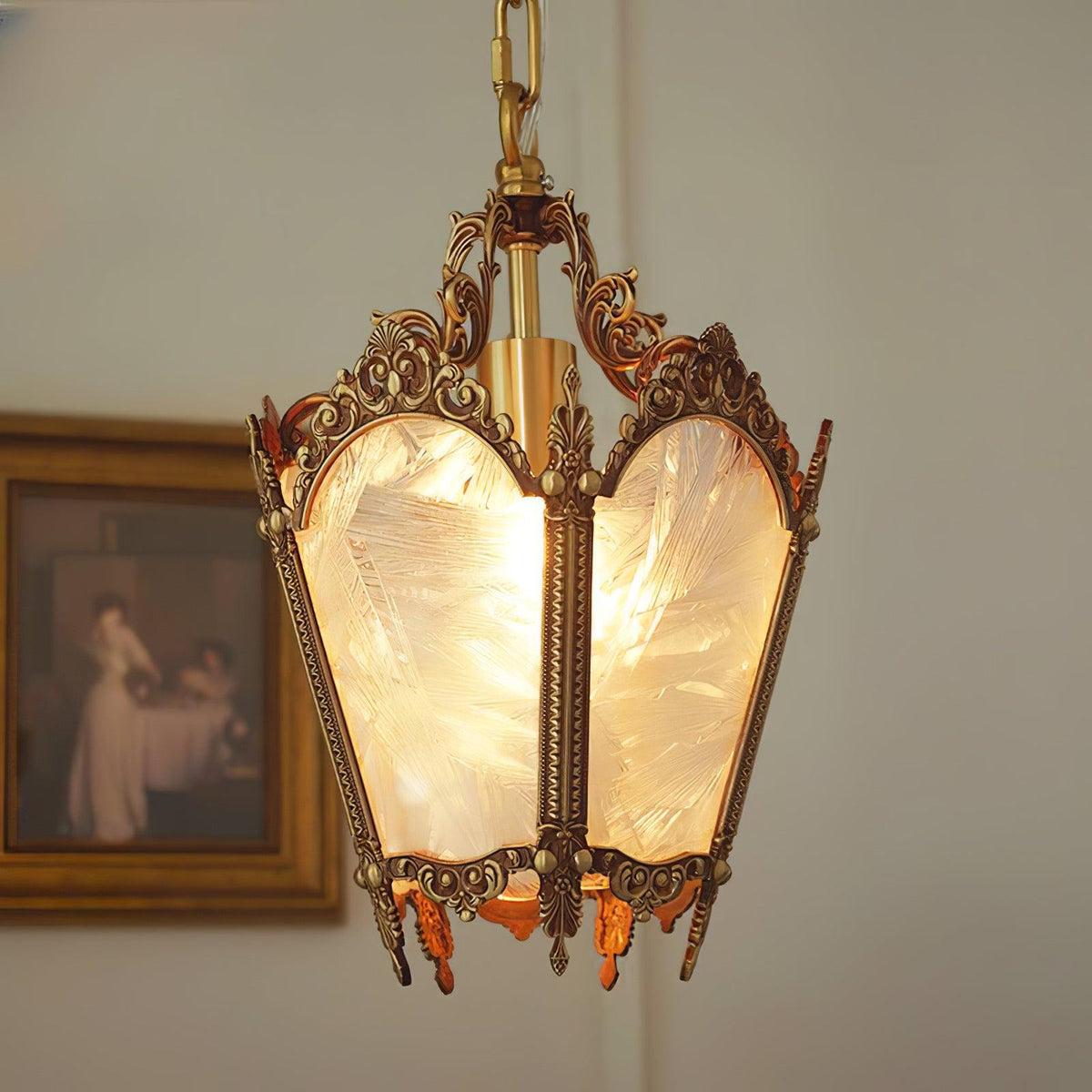 Lustre Talloires en laiton et verre – vue 16