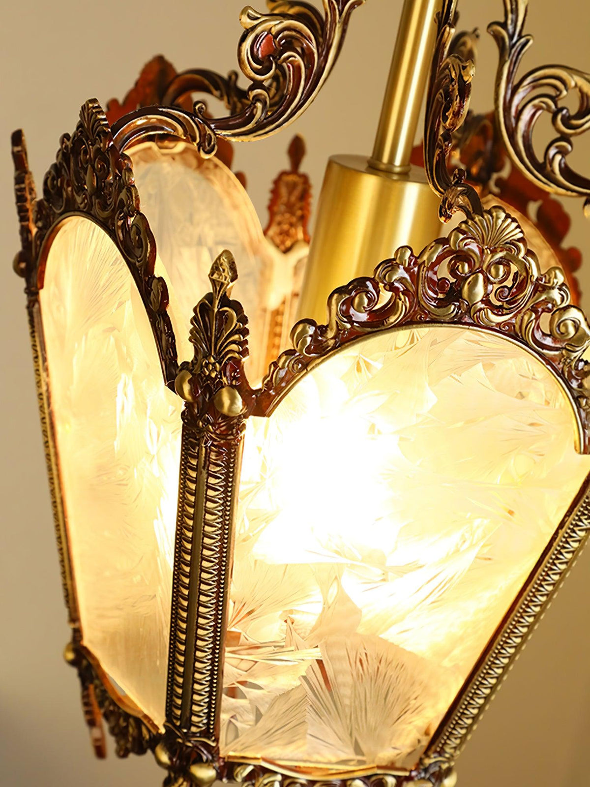 Lustre Talloires en laiton et verre – vue 36