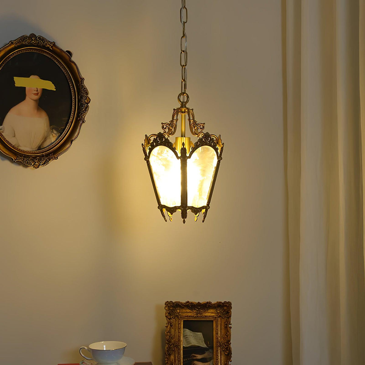 Lustre Talloires en laiton et verre – vue 38