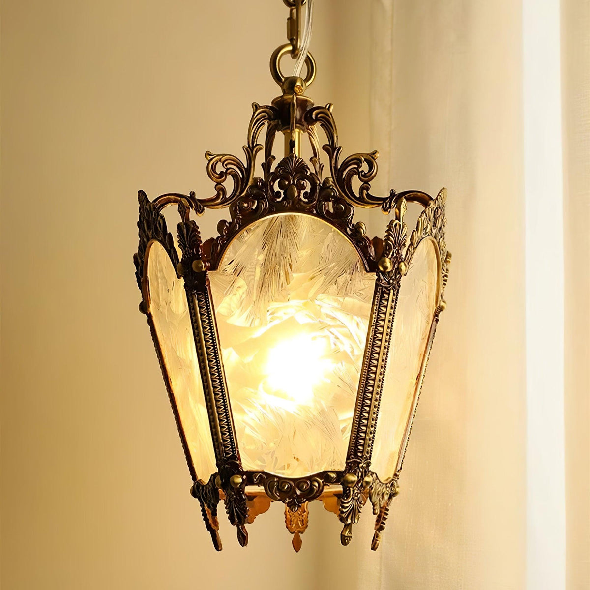 Lustre Talloires en laiton et verre – vue 41