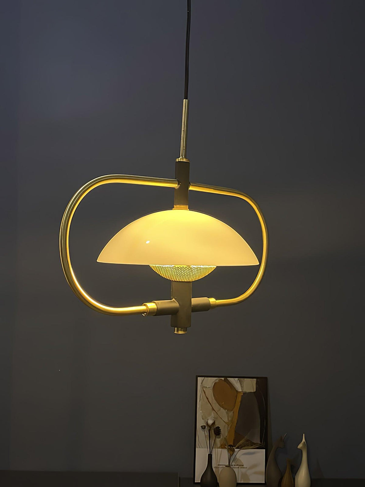 Suspension Éole en verre et métal – vue 7