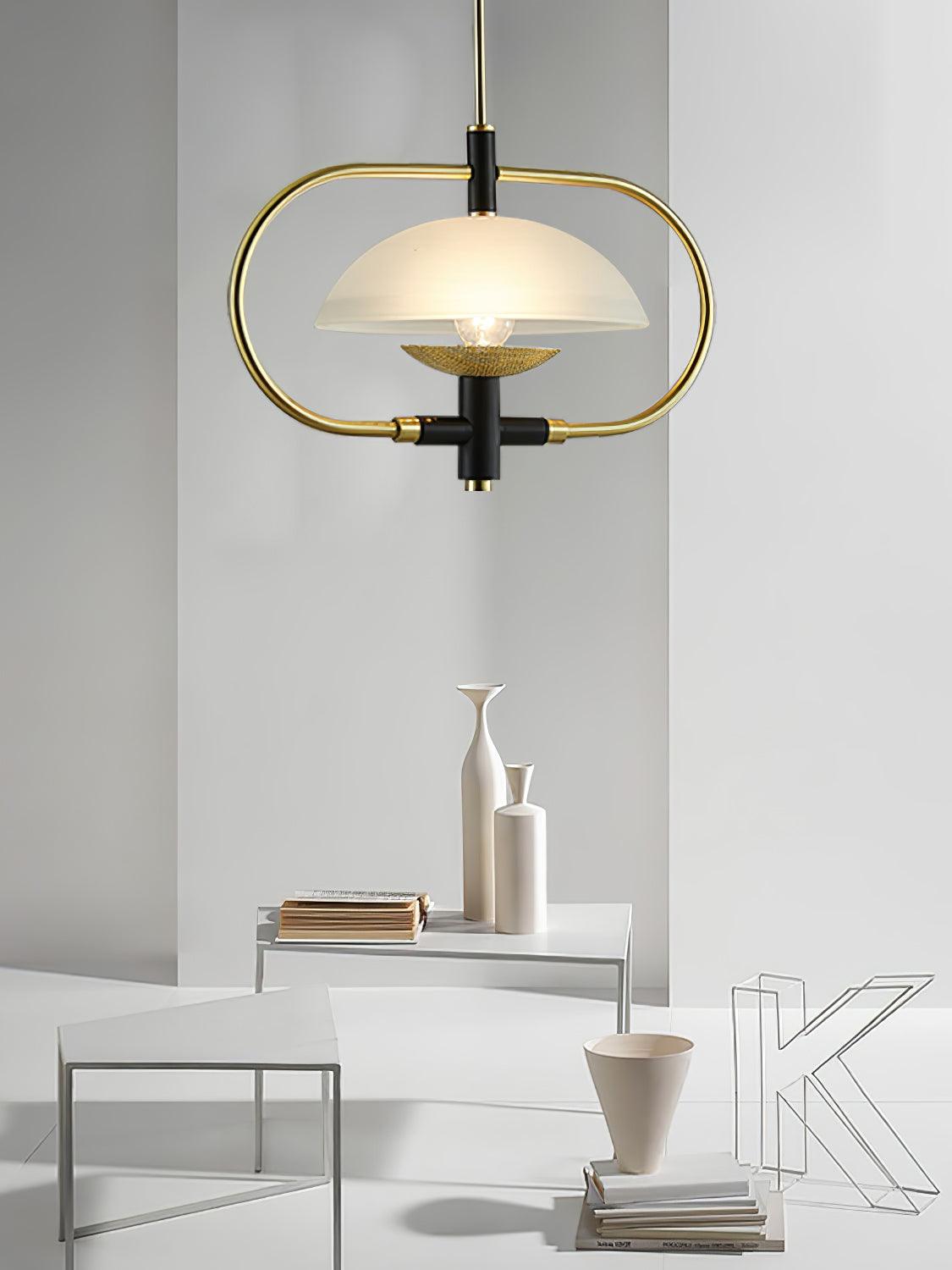 Suspension Éole en verre et métal – vue 6