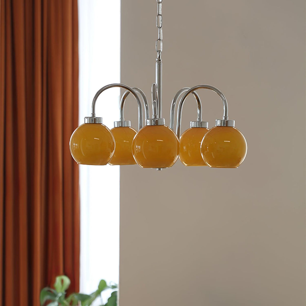 Lustre Oréade en verre et métal – vue 10