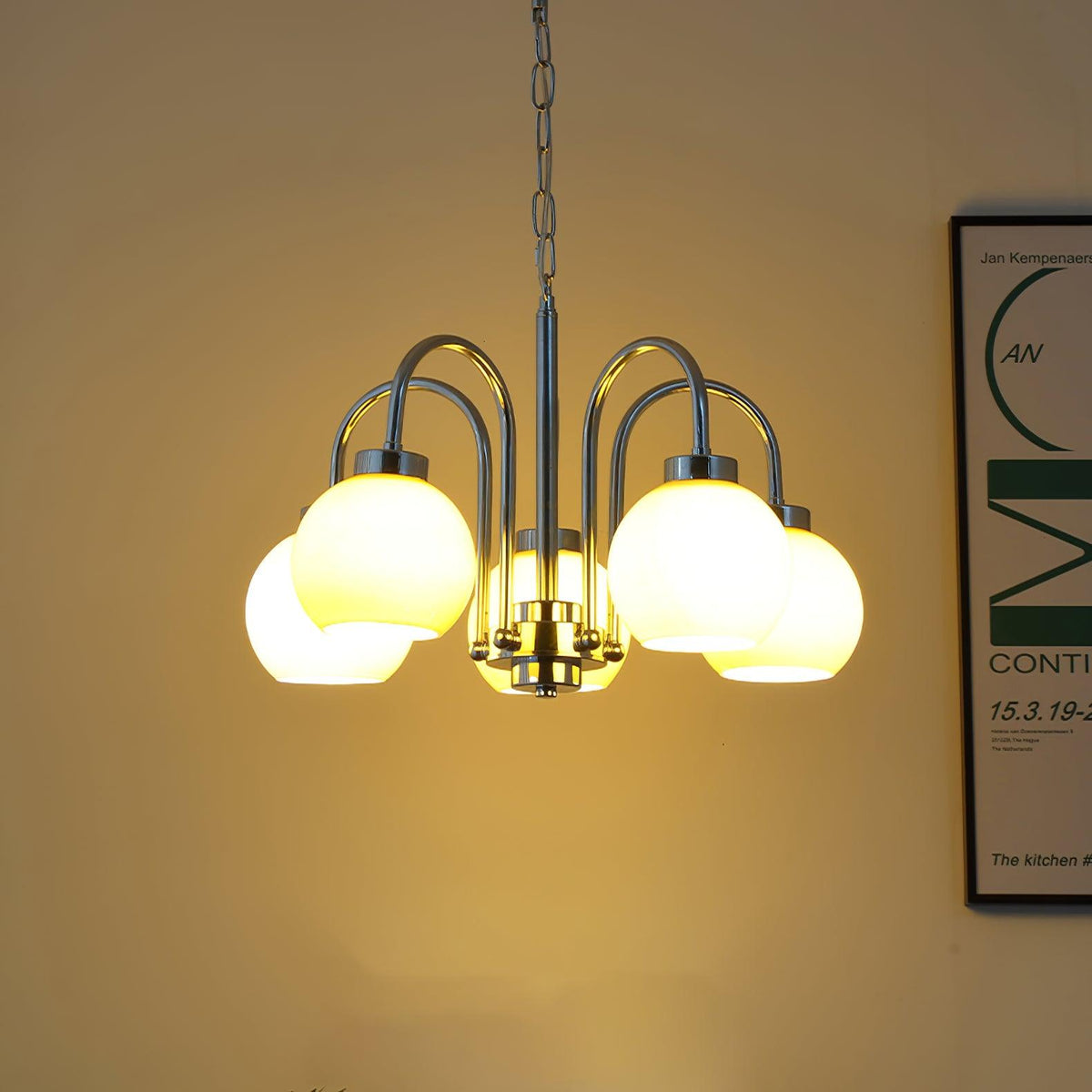 Lustre Oréade en verre et métal – vue 81