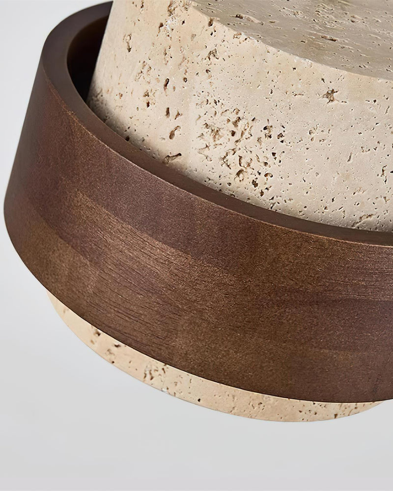 Applique Murale Pendule en travertin et bois – vue 10