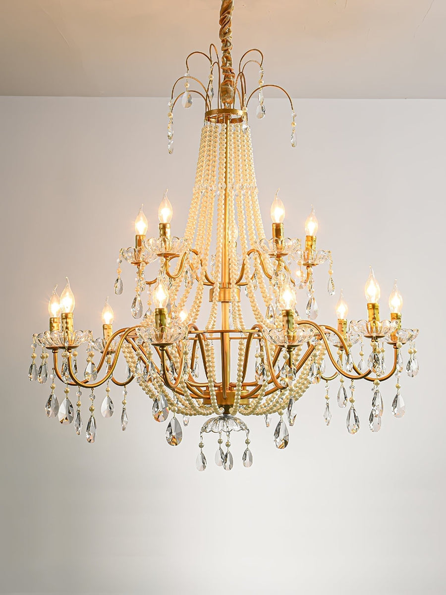 Lustre Dalle en cristal et laiton – vue 2