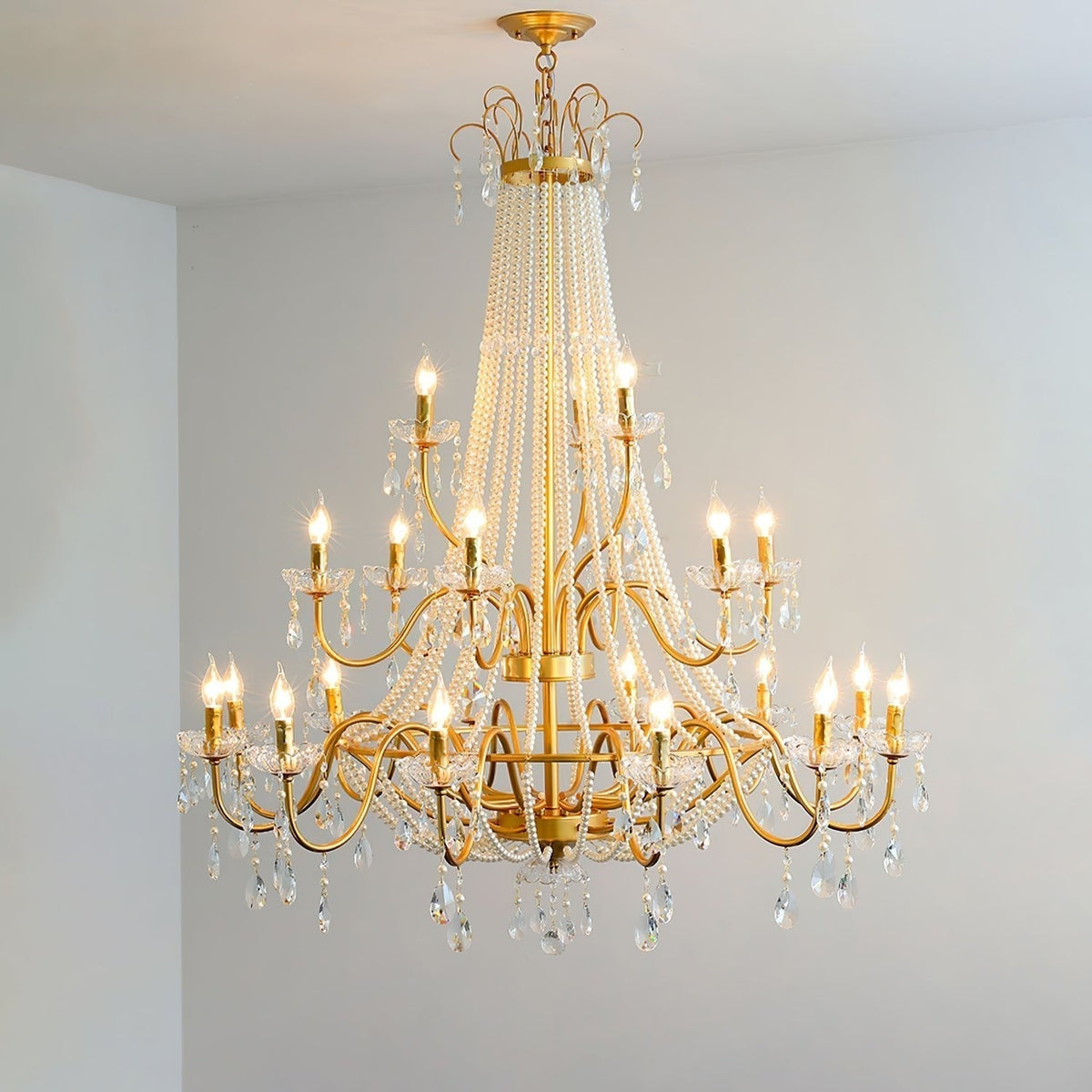Lustre Dalle en cristal et laiton – vue 19