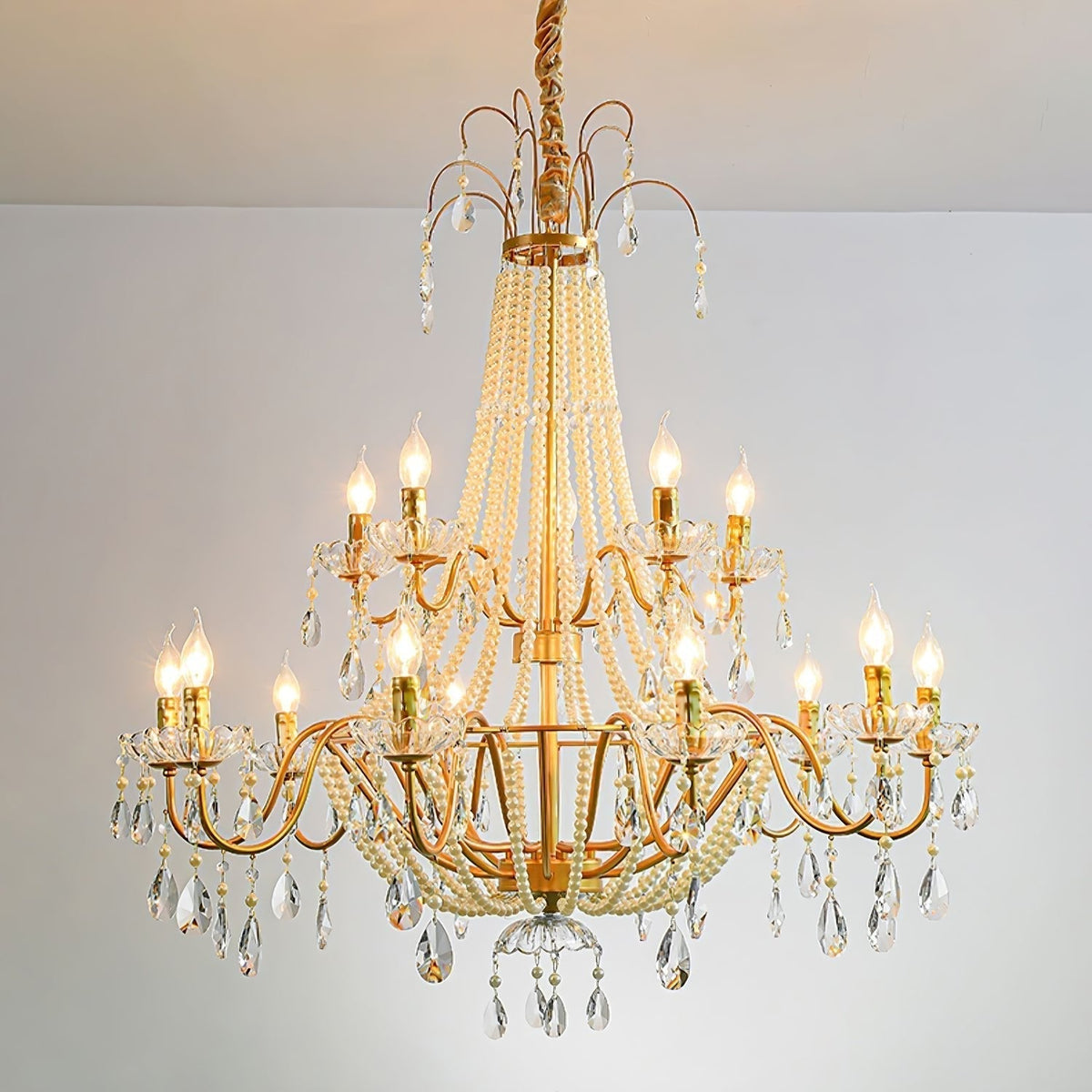 Lustre Dalle en cristal et laiton – vue 32