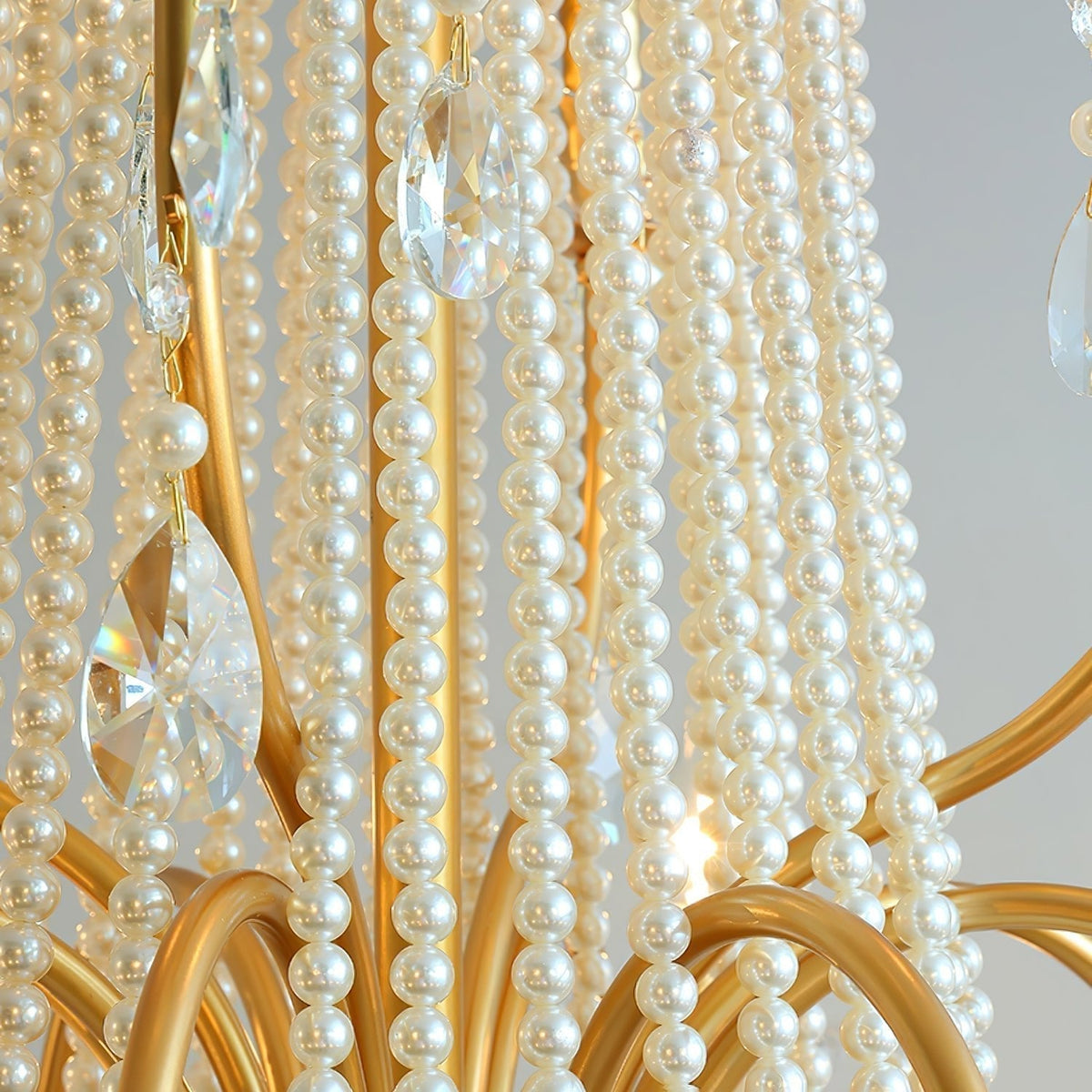Lustre Dalle en cristal et laiton – vue 14