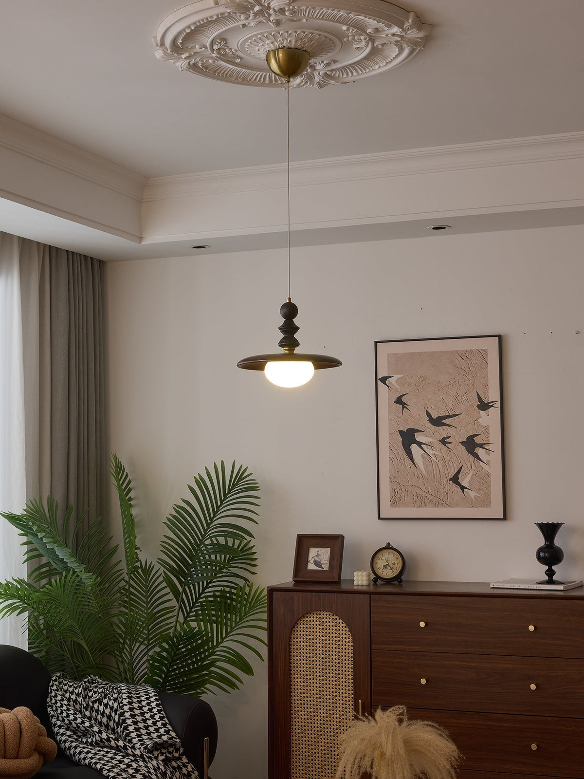 Suspension Jacinthe en bois et verre – vue 8