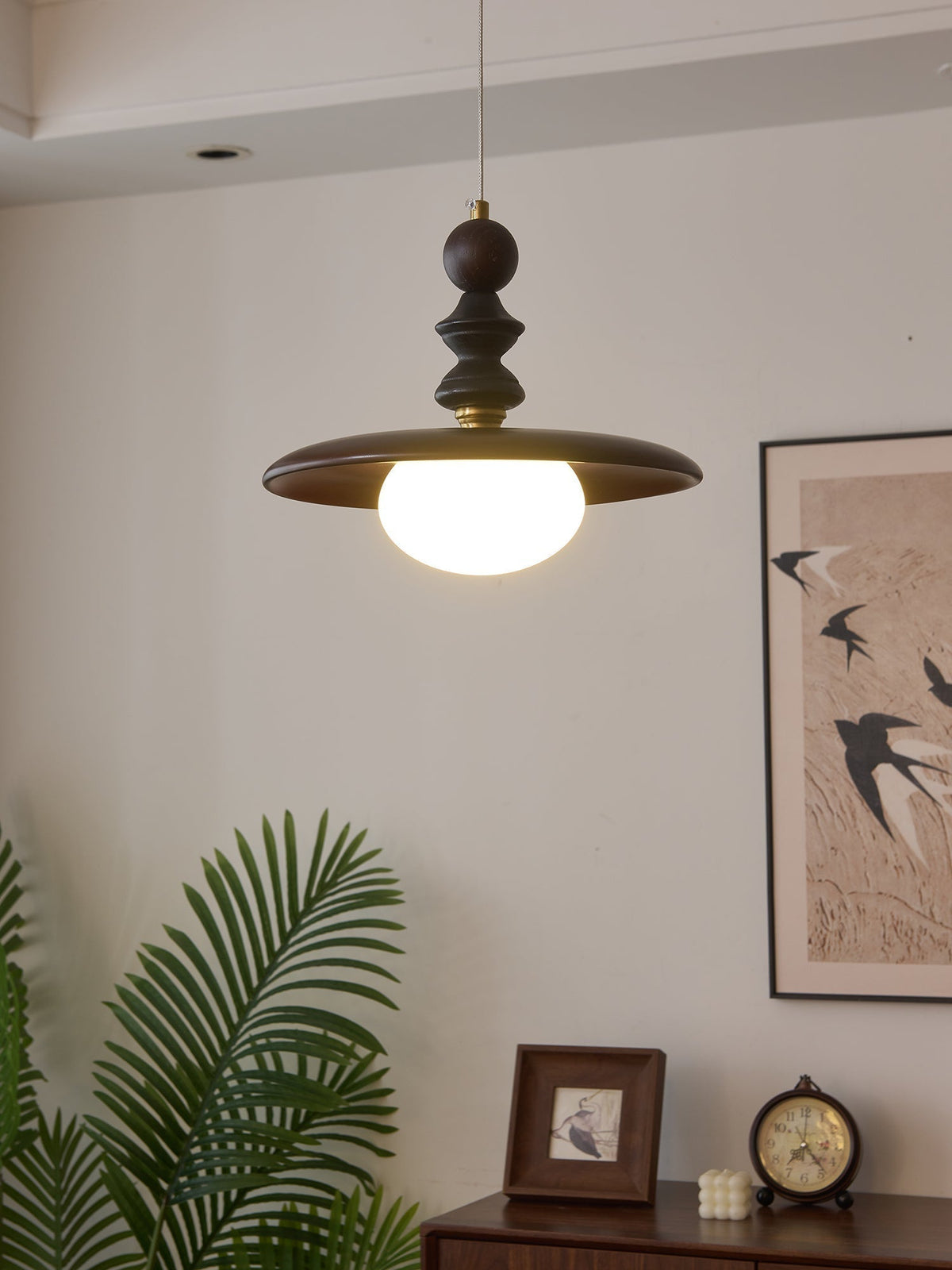 Suspension Jacinthe en bois et verre – vue 16