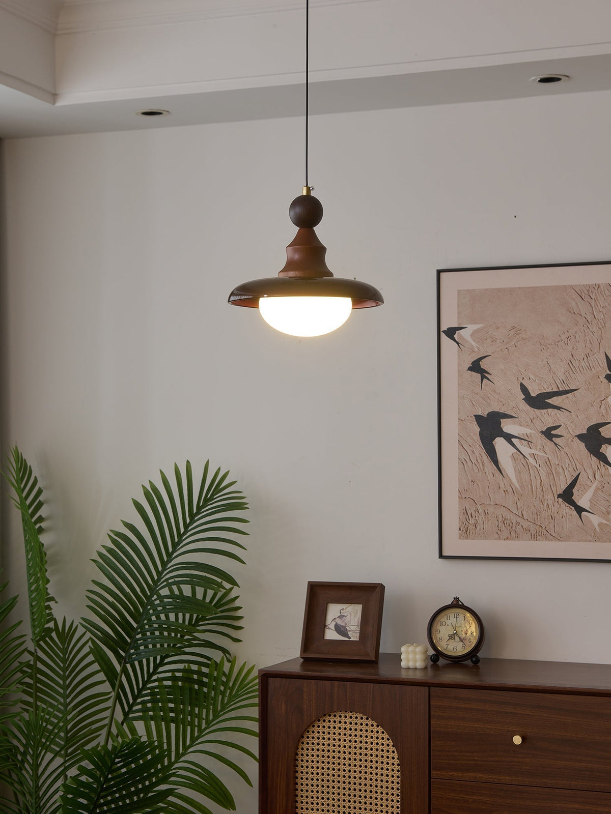 Suspension Jacinthe en bois et verre – vue 10
