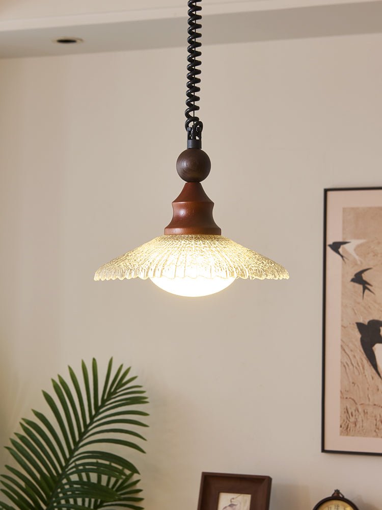 Suspension Jacinthe en bois et verre – vue 33
