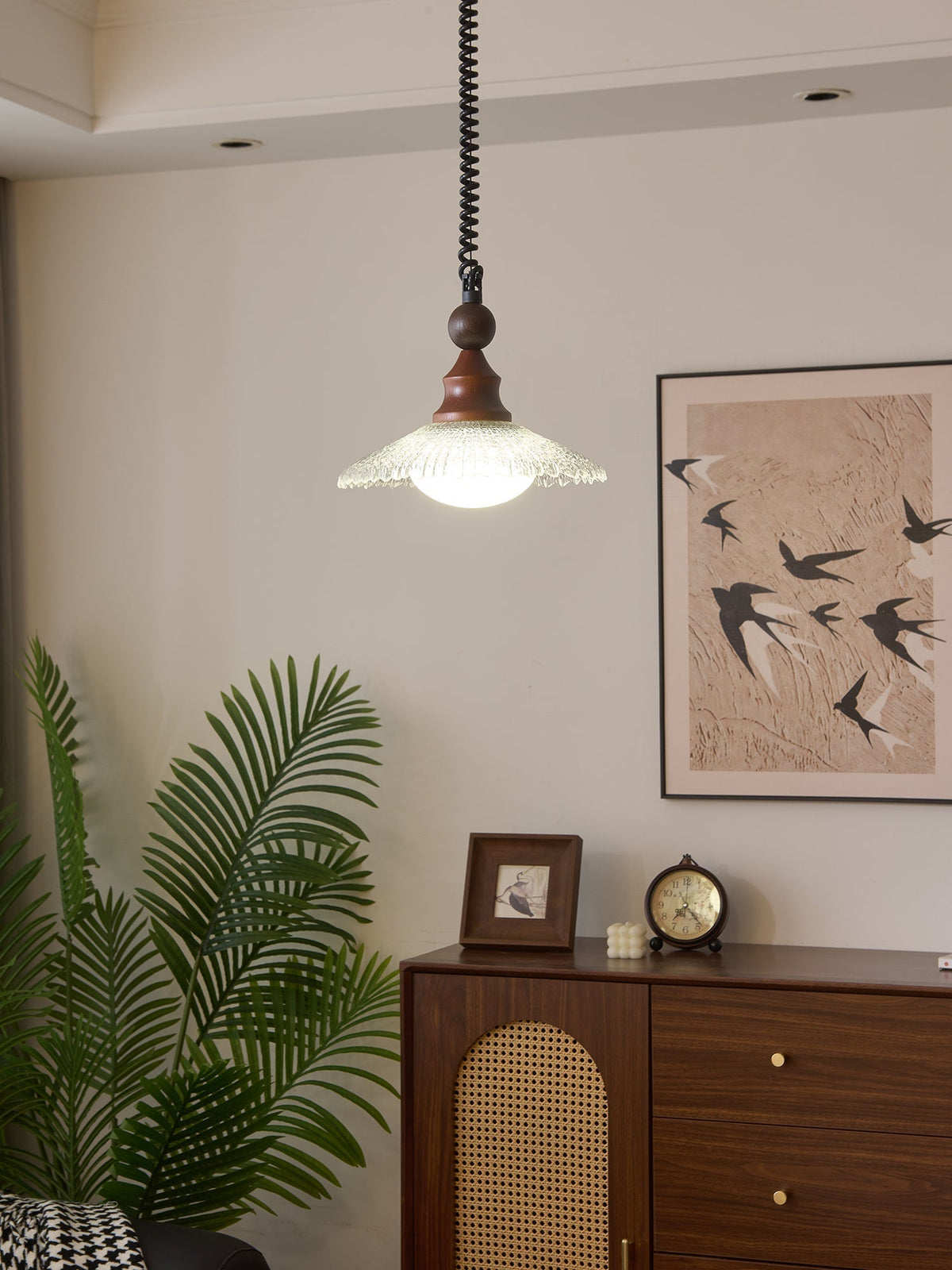 Suspension Jacinthe en bois et verre – vue 40