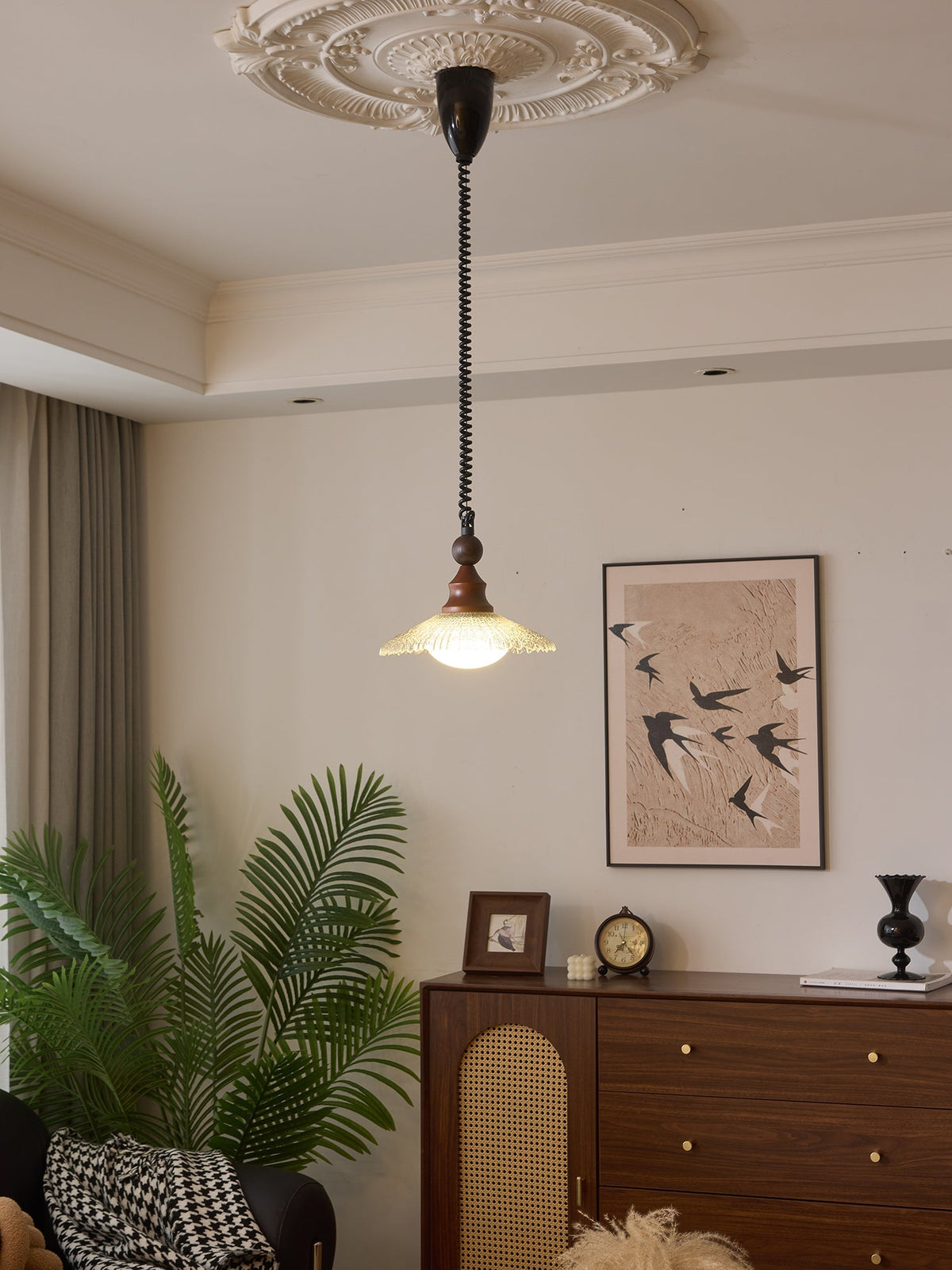 Suspension Jacinthe en bois et verre – vue 41
