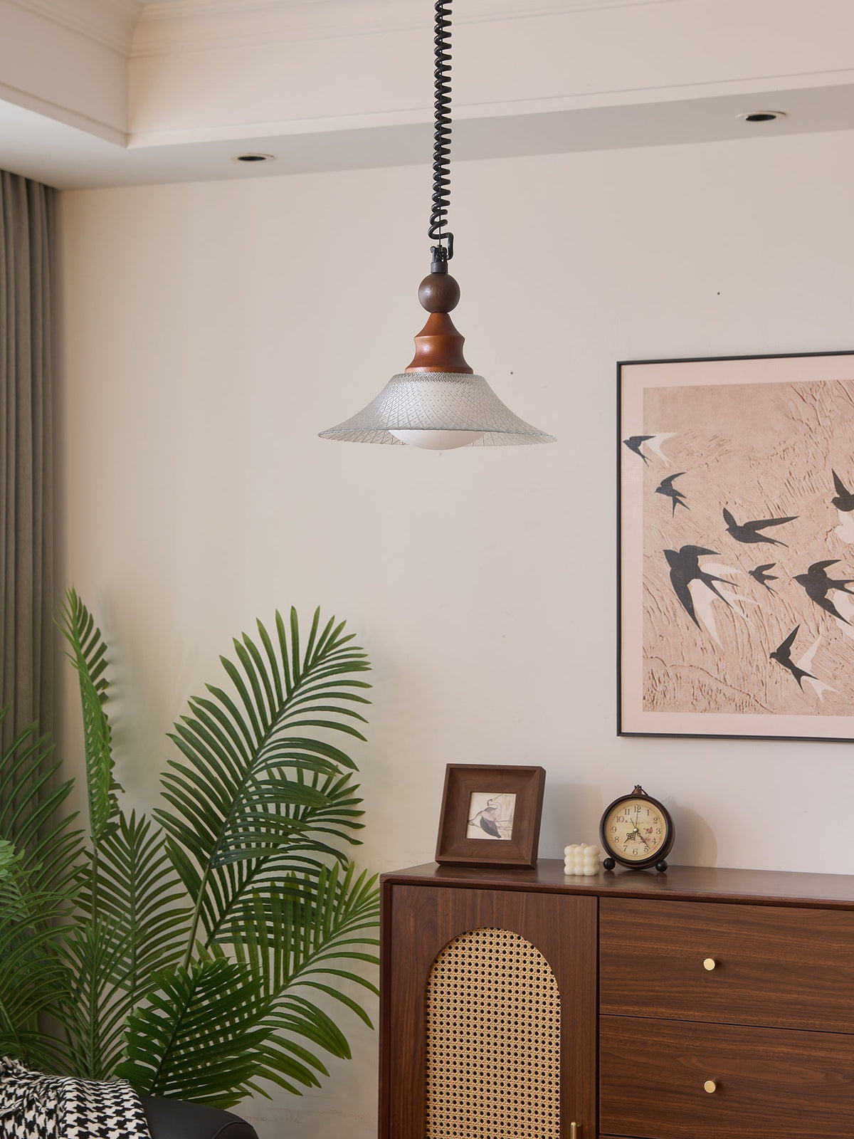 Suspension Jacinthe en bois et verre – vue 42