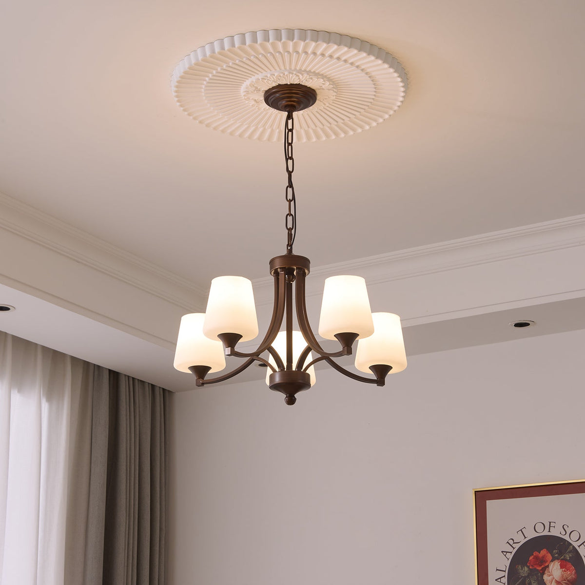 Lustre Ébène en verre et métal – vue 29