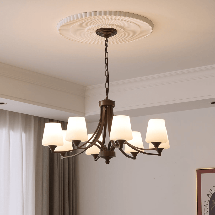 Lustre Ébène en verre et métal – vue 4