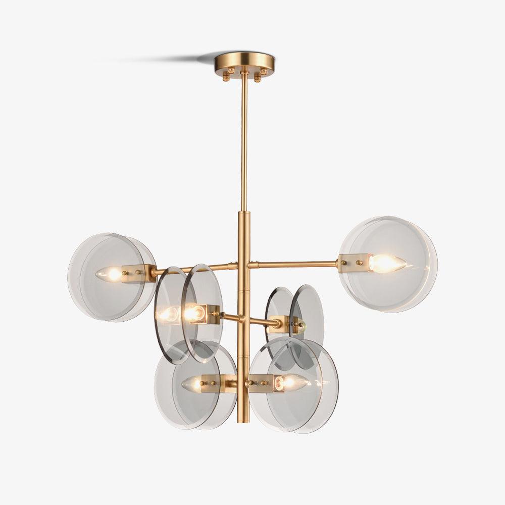 Lustre Jeanne en verre et métal – vue 6