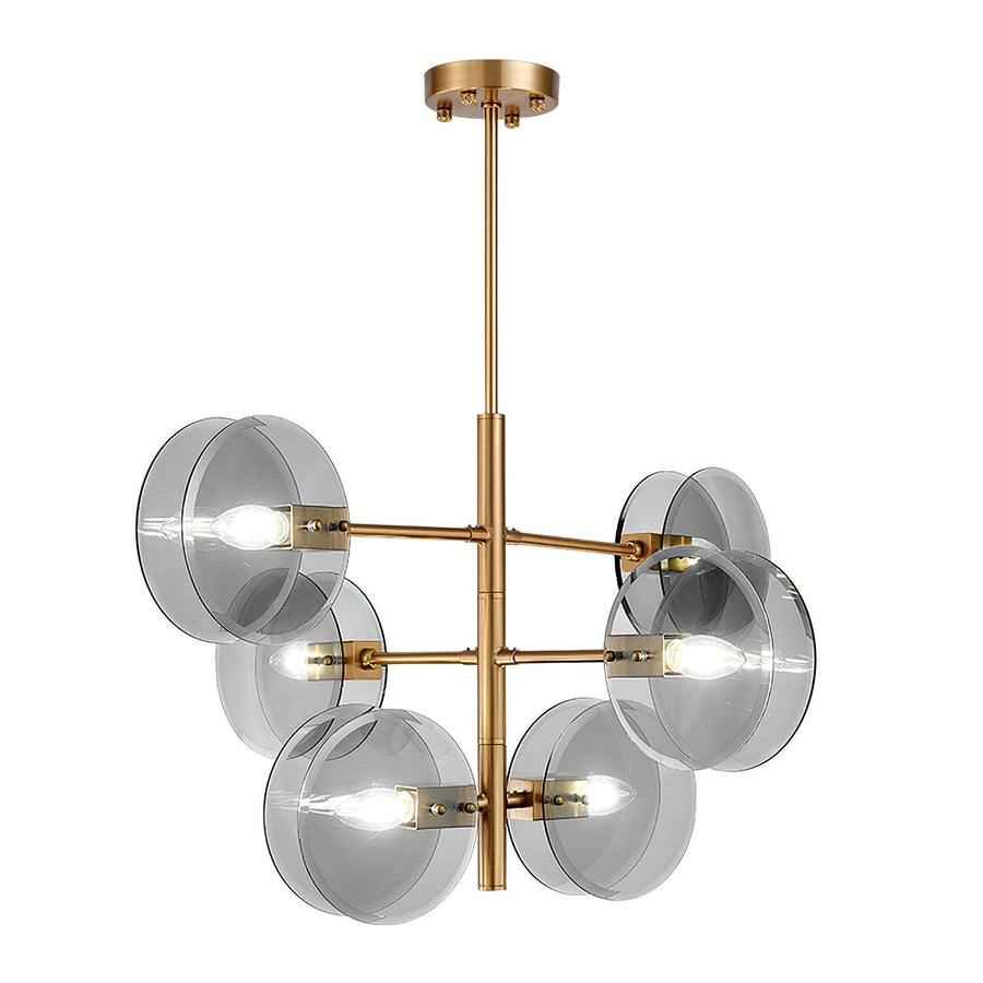 Lustre Jeanne en verre et métal – vue 5