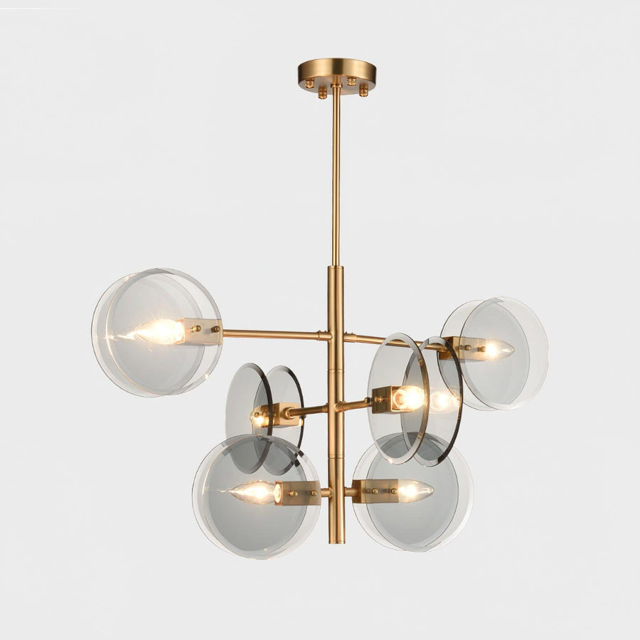 Lustre Jeanne en verre et métal – vue 4