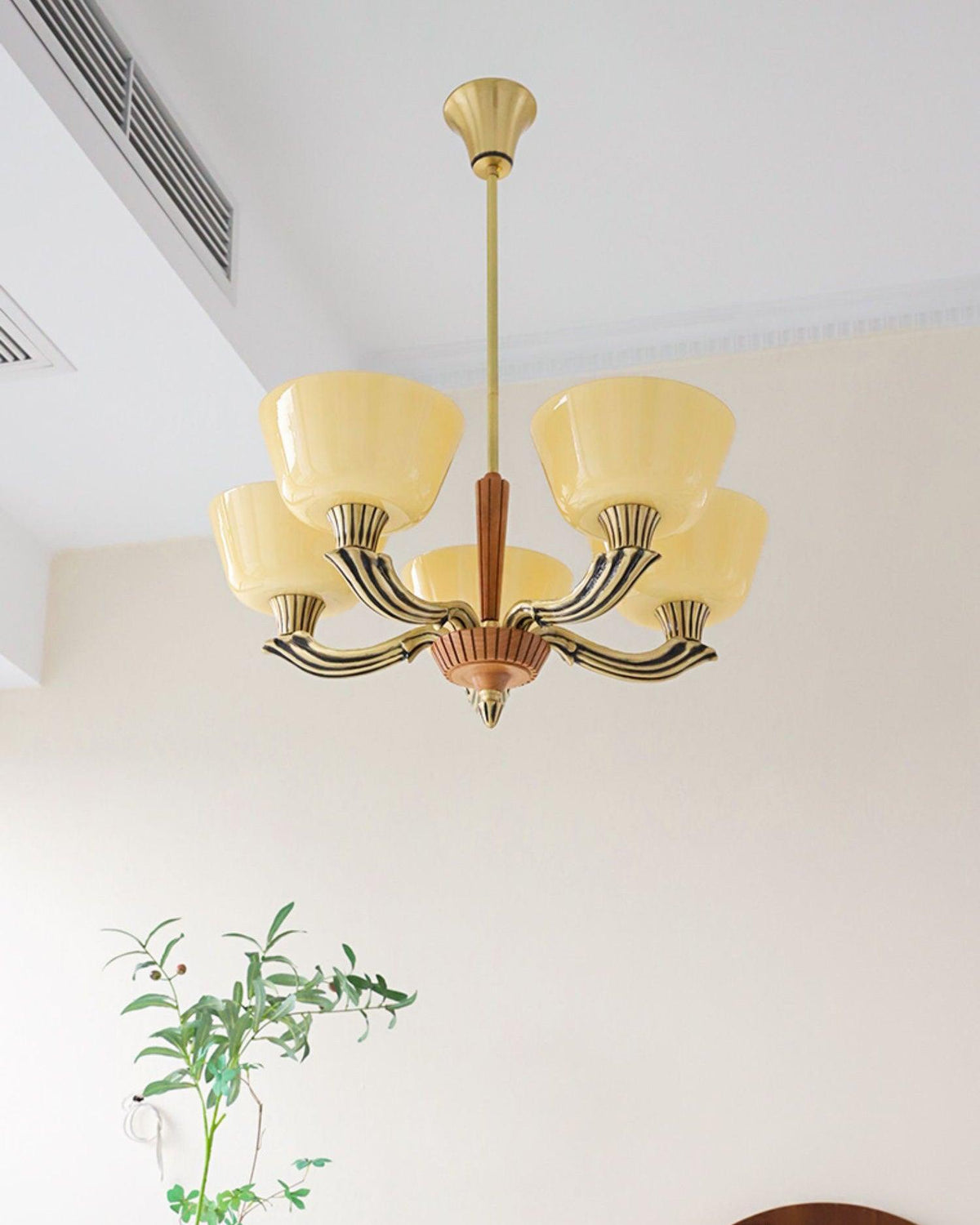 Lustre Libellule en verre et laiton – vue 5