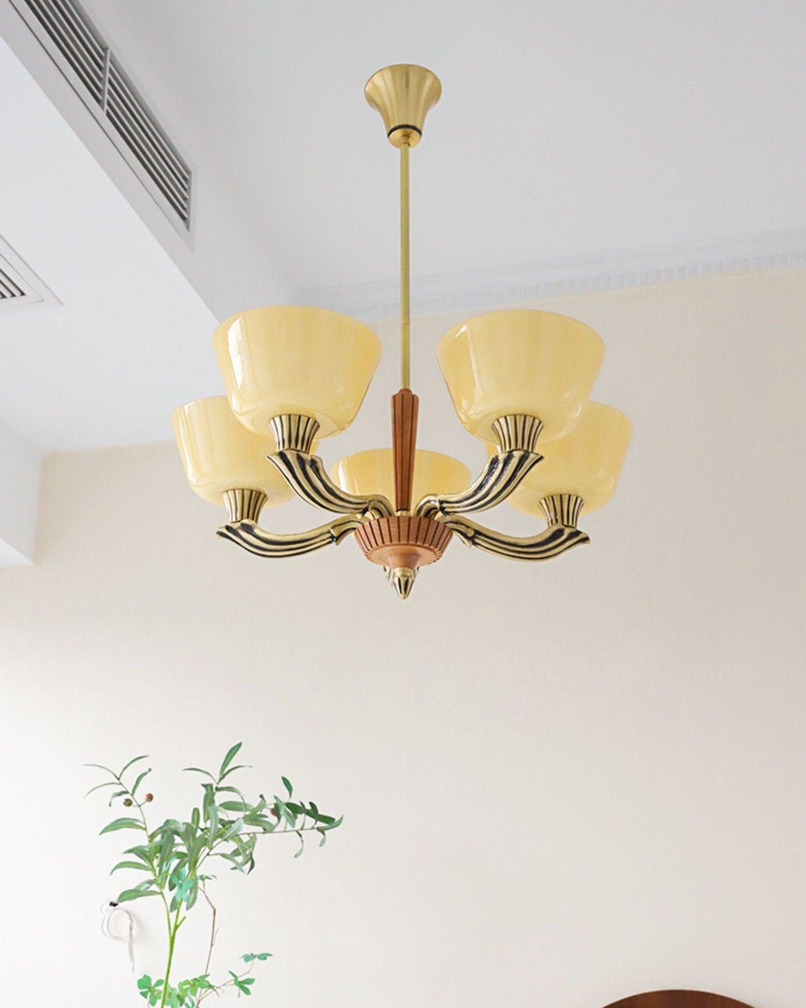 Lustre Libellule en verre et laiton – vue 5