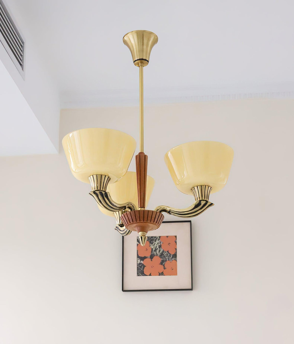 Lustre Libellule en verre et laiton – vue 6