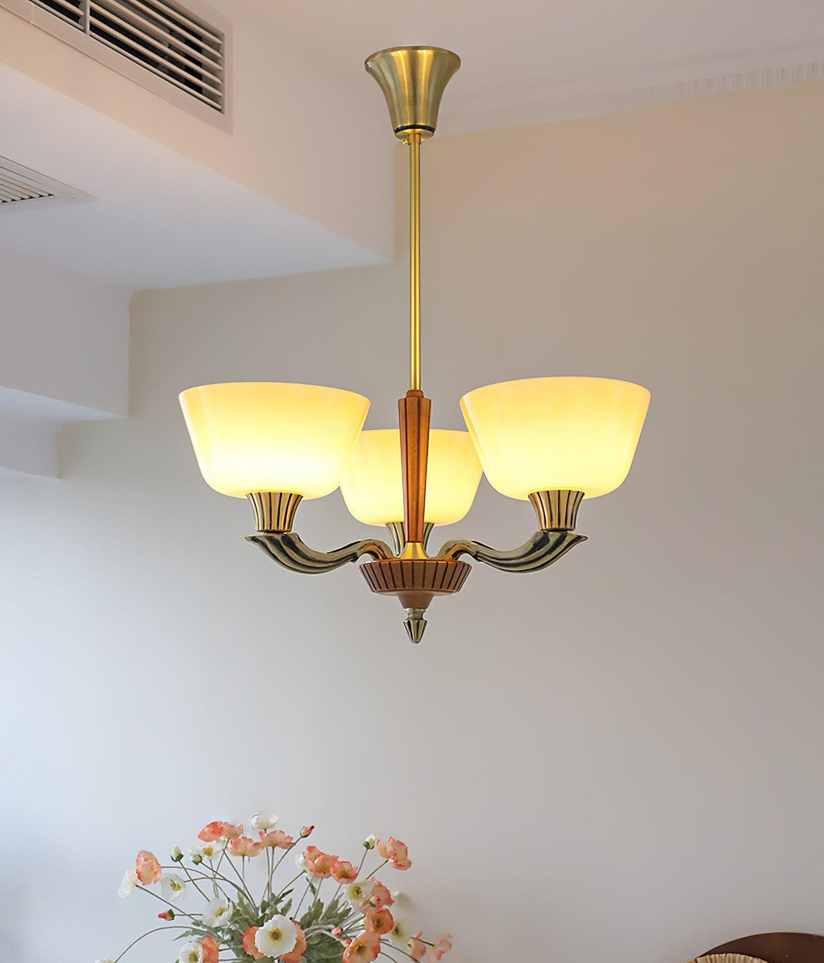 Lustre Libellule en verre et laiton – vue 7