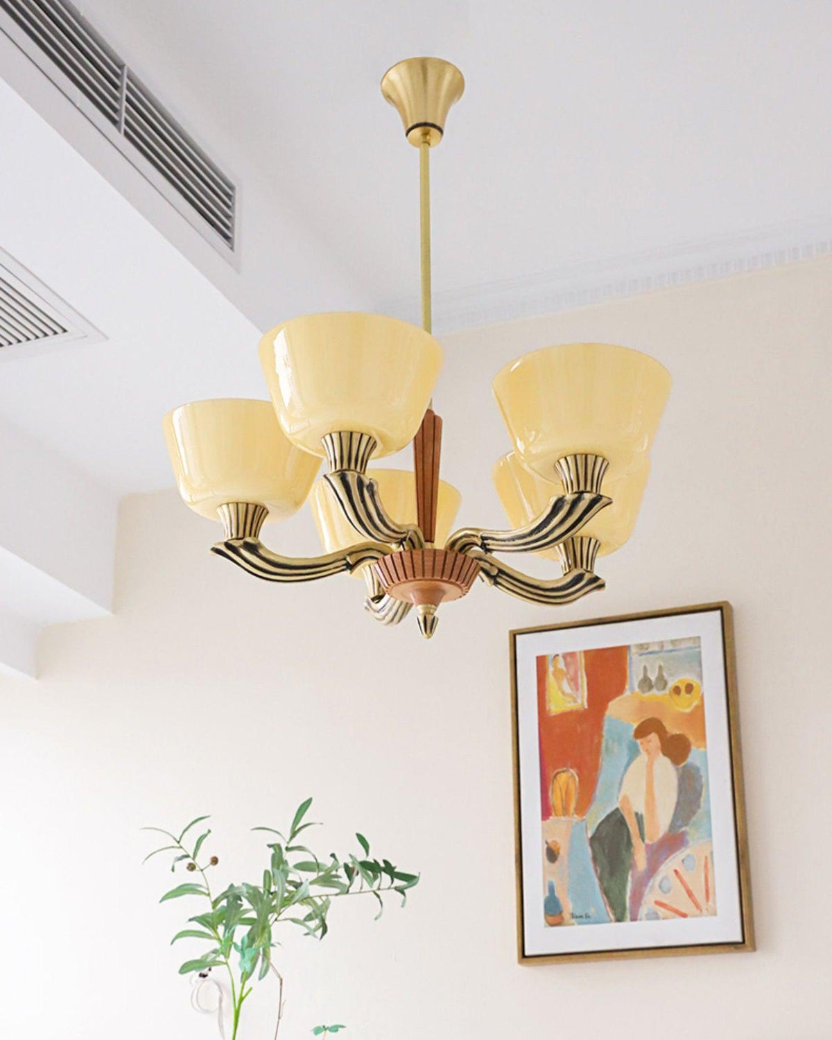 Lustre Libellule en verre et laiton – vue 10
