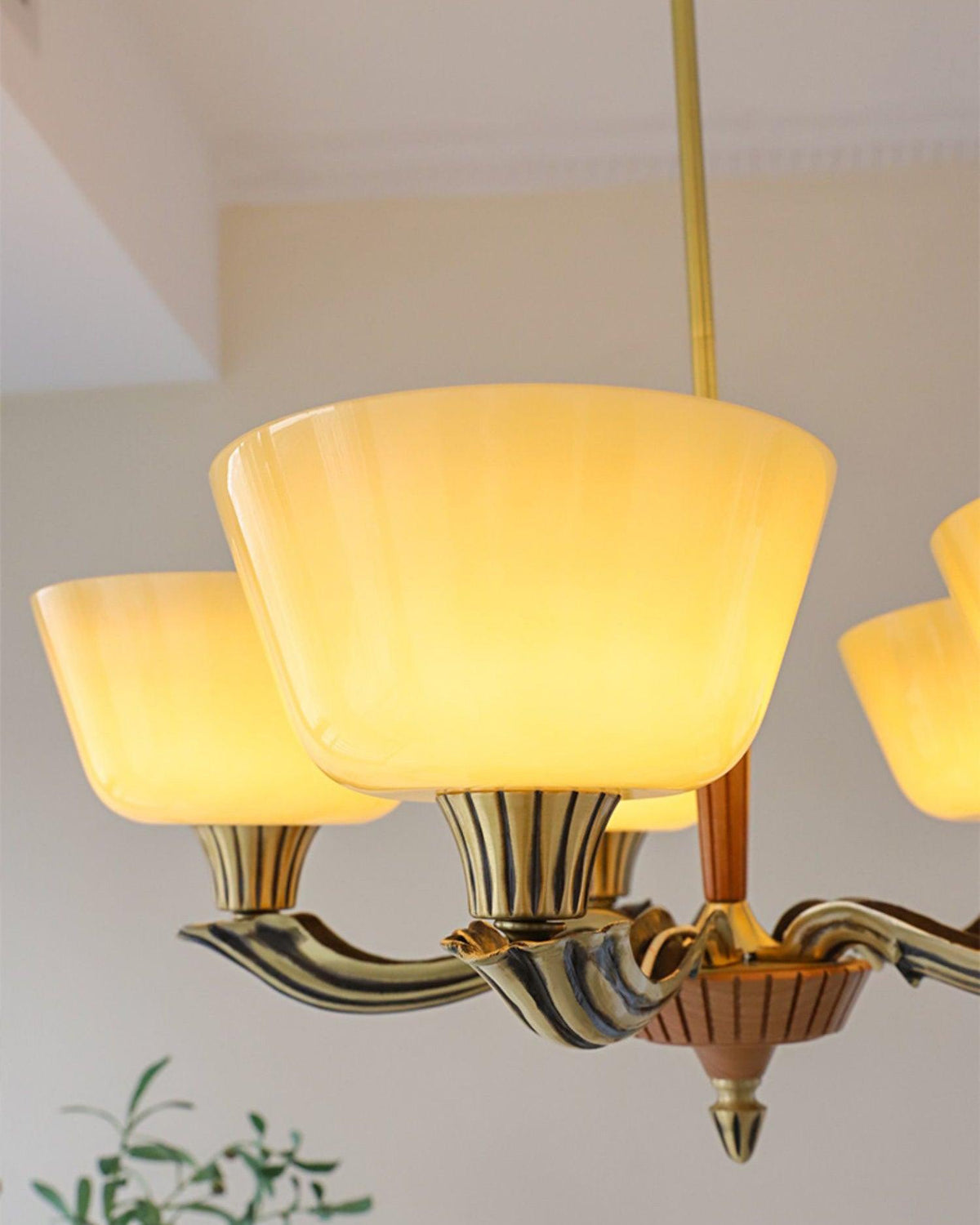 Lustre Libellule en verre et laiton – vue 15