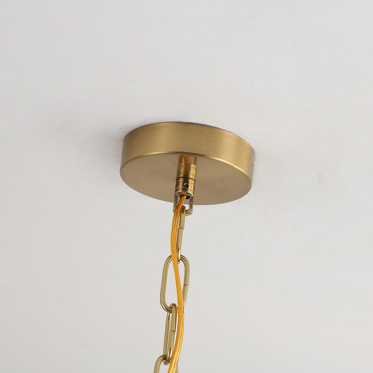 Lustre Tambourin en noyer et laiton – vue 20