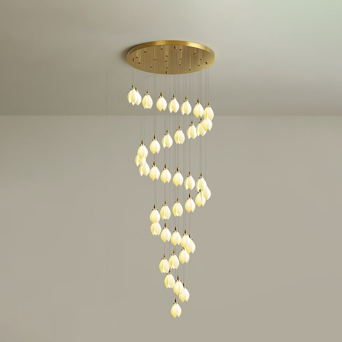 Lustre Ficus en céramique et laiton – vue 44