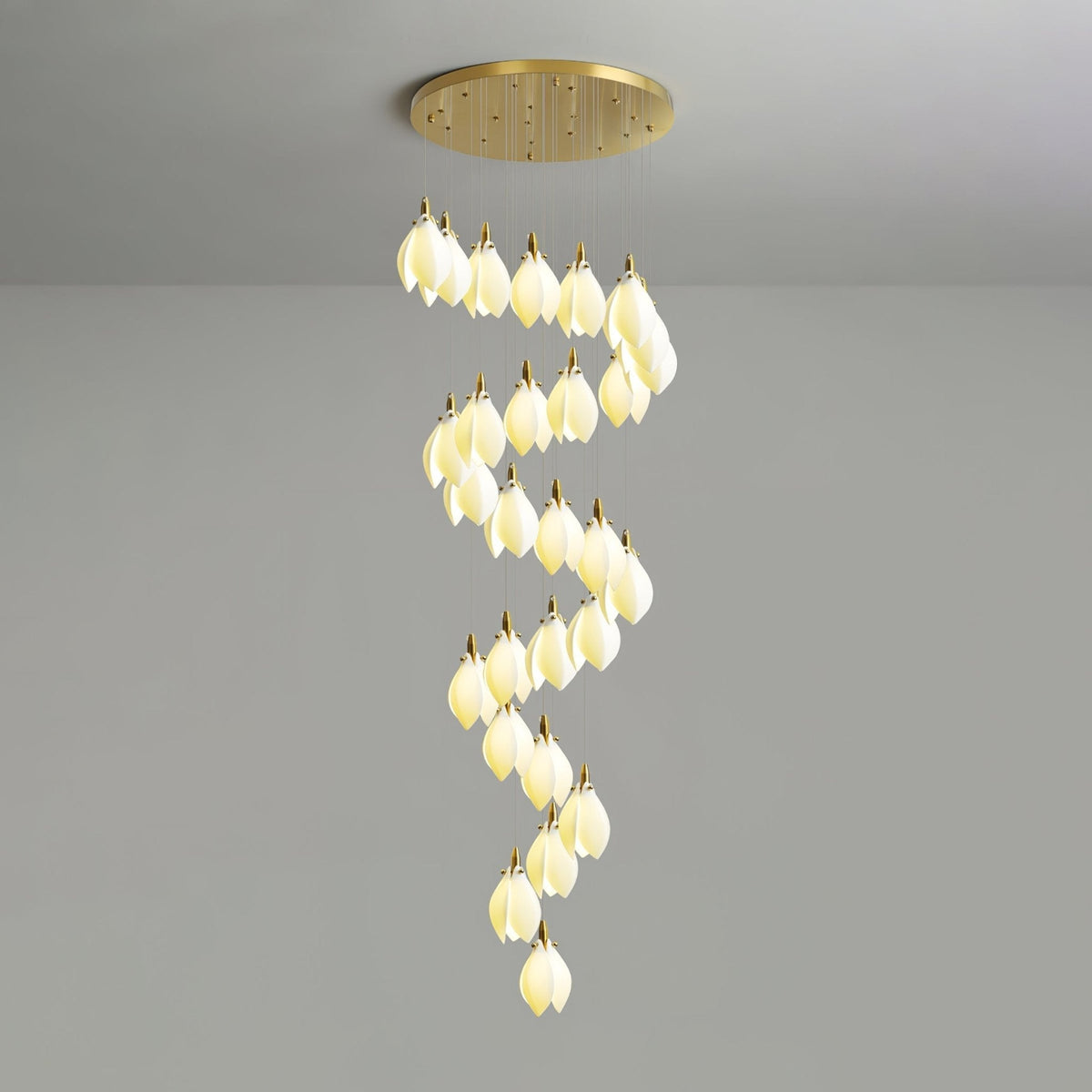 Lustre Ficus en céramique et laiton – vue 21