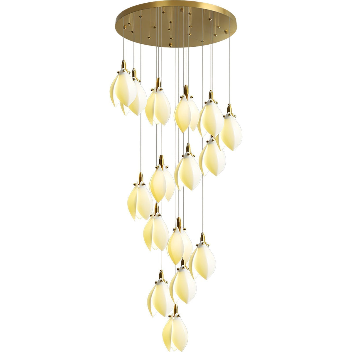 Lustre Ficus en céramique et laiton – vue 25