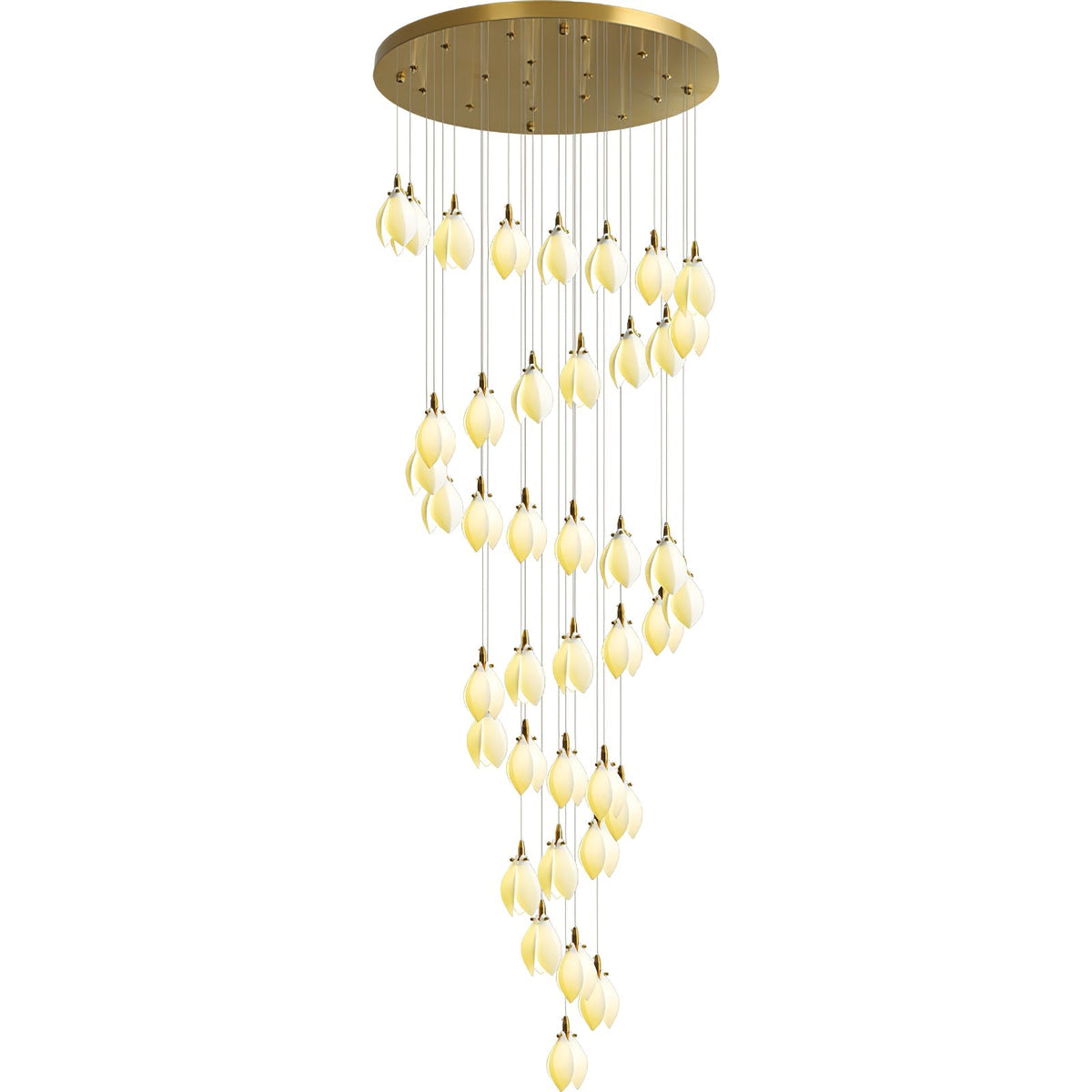 Lustre Ficus en céramique et laiton – vue 29
