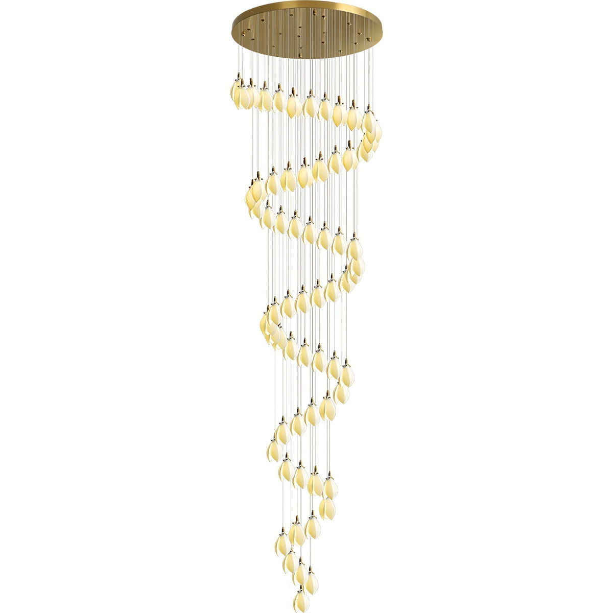 Lustre Ficus en céramique et laiton – vue 30