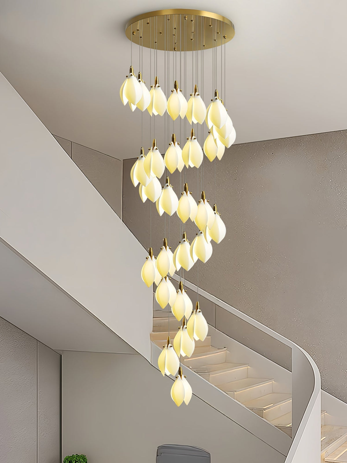 Lustre Ficus en céramique et laiton – vue 51