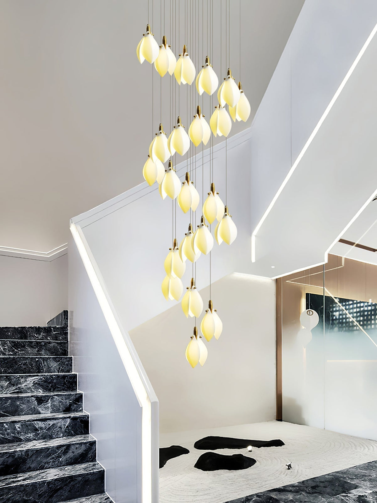 Lustre Ficus en céramique et laiton – vue 52