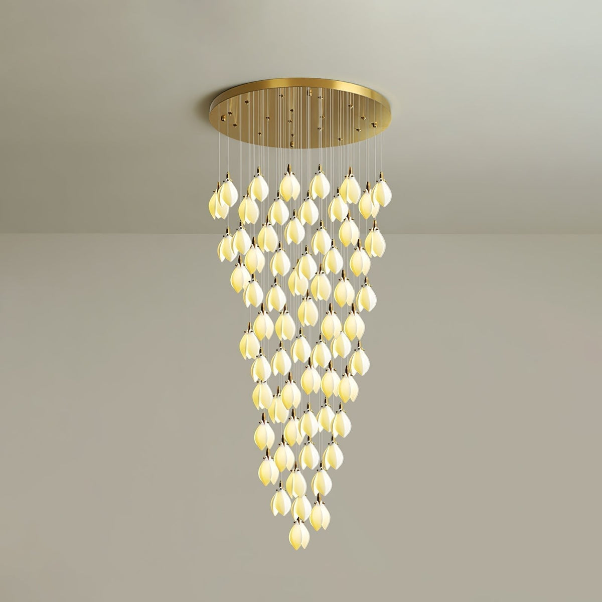 Lustre Ficus en céramique et laiton – vue 7