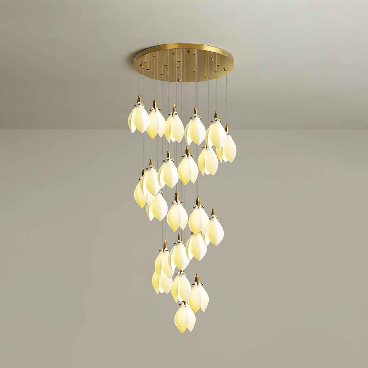 Lustre Ficus en céramique et laiton – vue 11