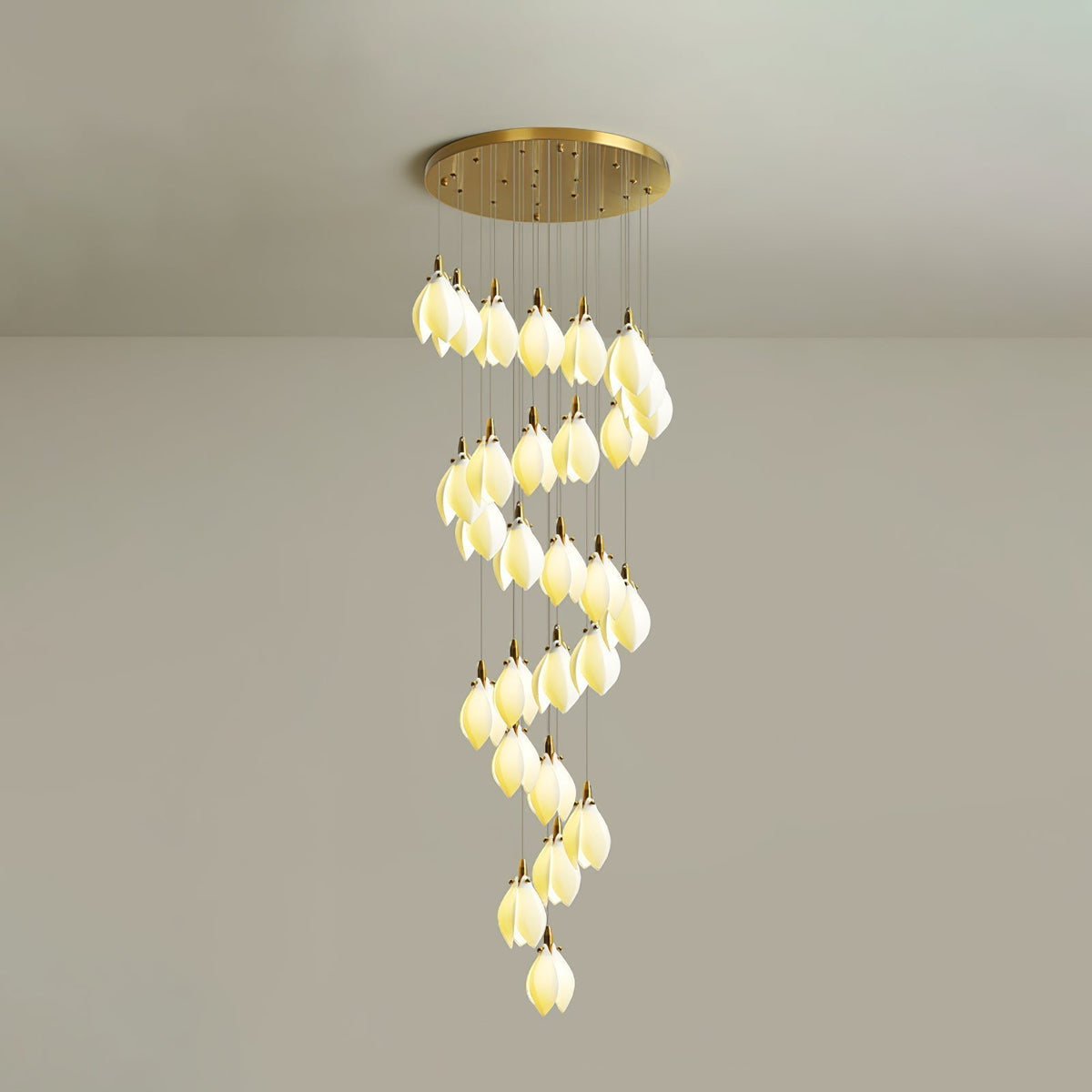 Lustre Ficus en céramique et laiton – vue 13