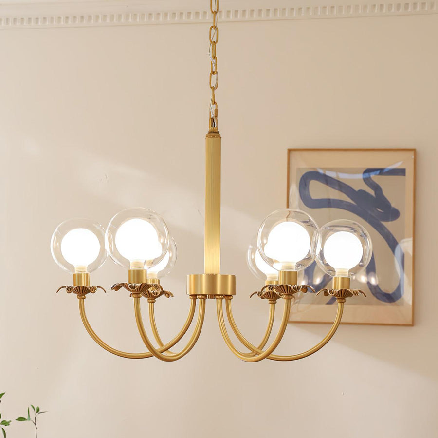 Lustre Balade en verre et laiton – vue 4