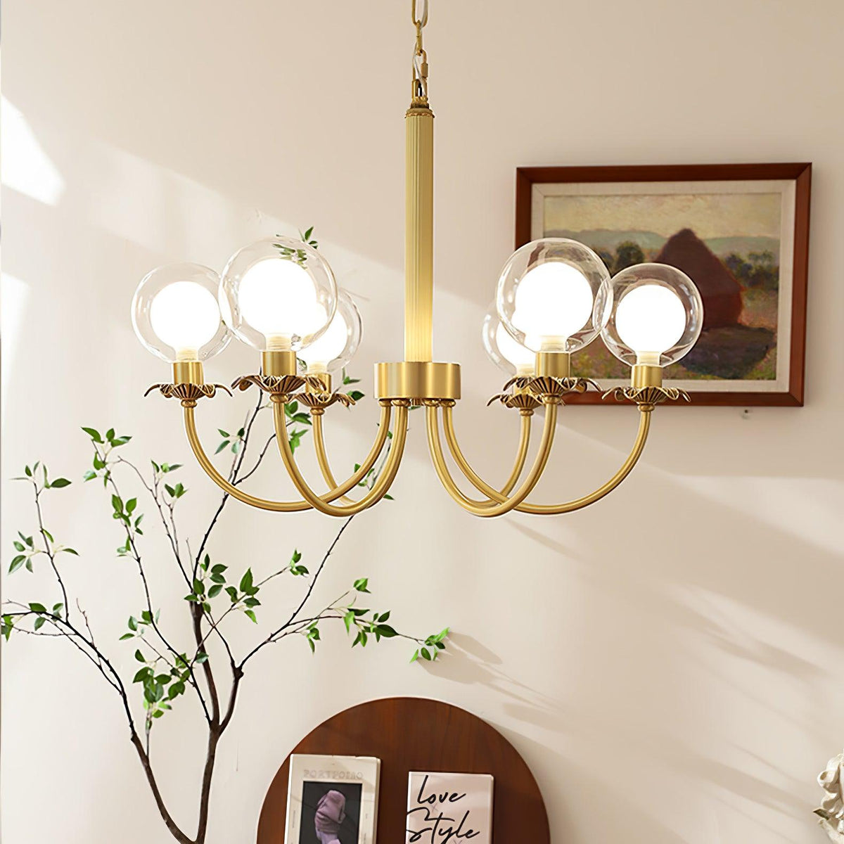 Lustre Balade en verre et laiton – vue 21