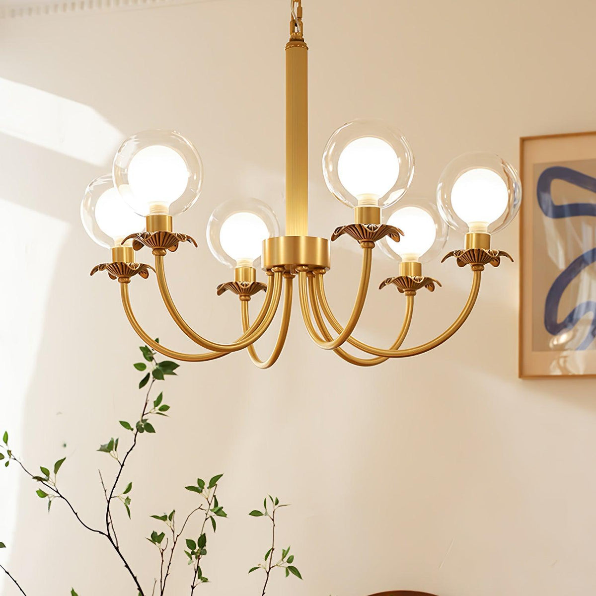 Lustre Balade en verre et laiton – vue 22