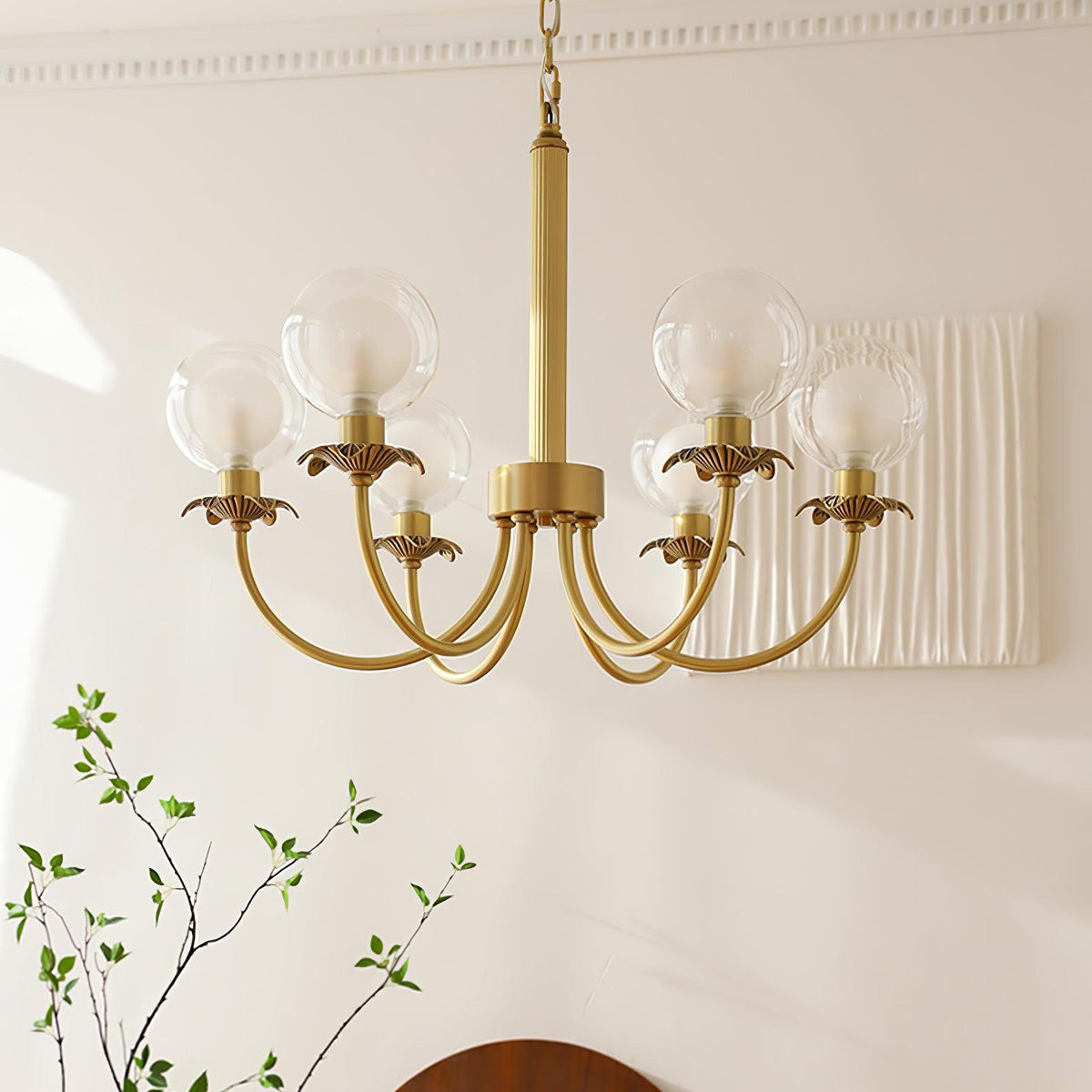 Lustre Balade en verre et laiton – vue 10