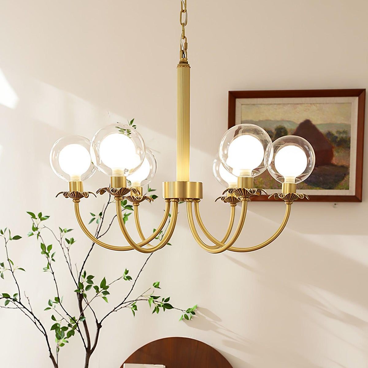 Lustre Balade en verre et laiton – vue 16