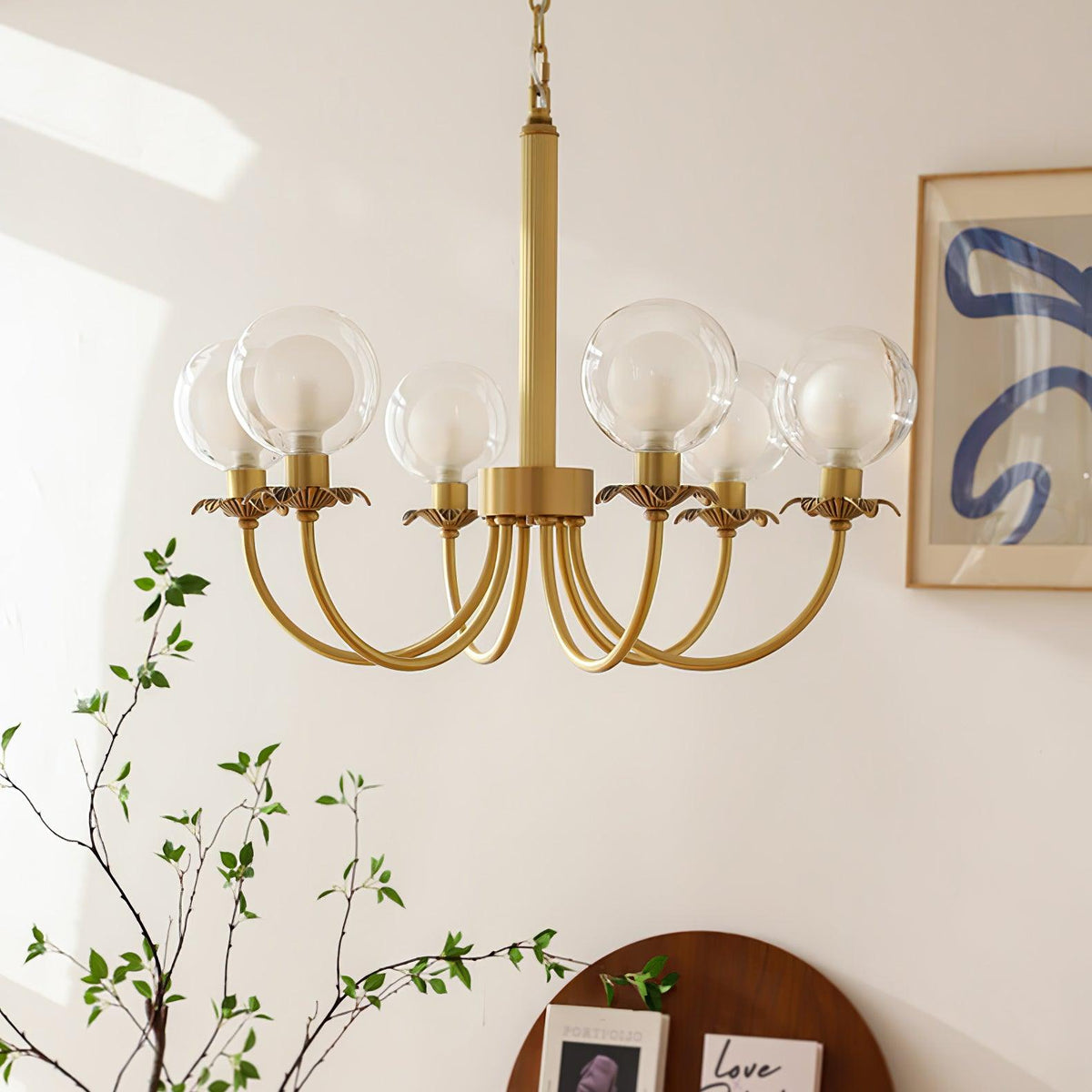 Lustre Balade en verre et laiton – vue 11