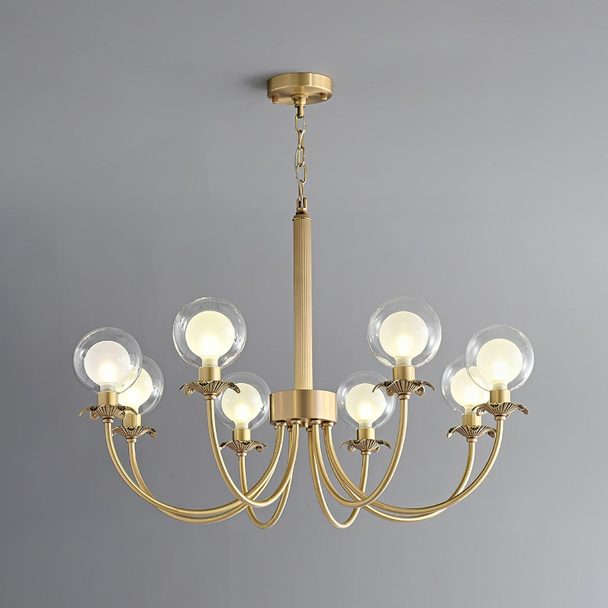 Lustre Balade en verre et laiton – vue 5