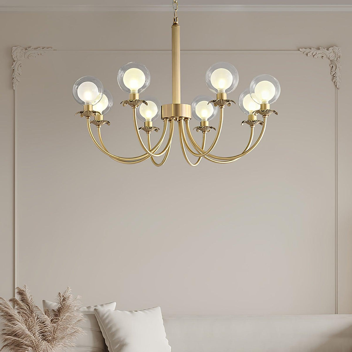 Lustre Balade en verre et laiton – vue 27